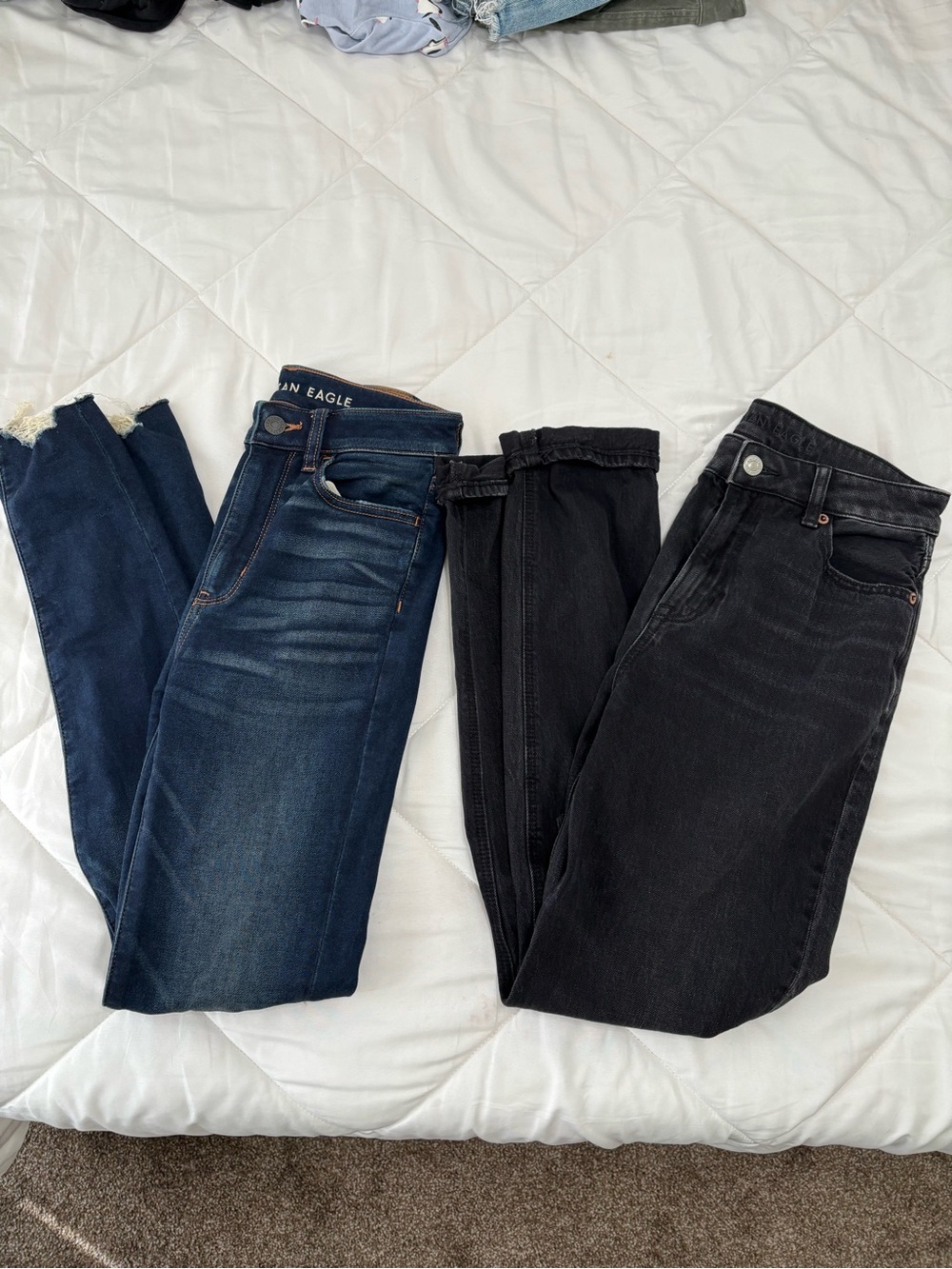 American Eagle Outfitters Women Skinny Jeans - Dark Blue & Black